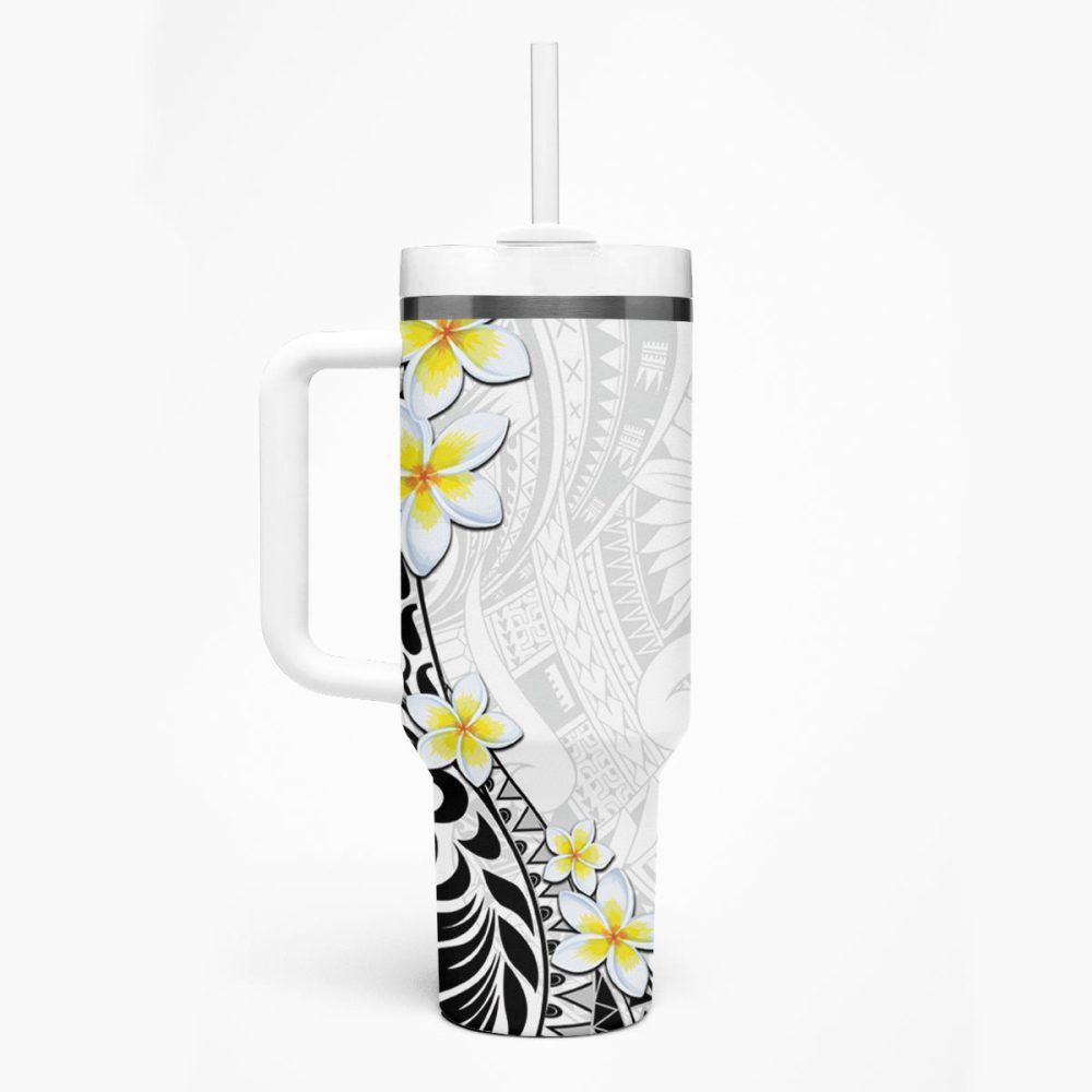 Tropical Plumeria Flowers Custom Stanley Quencher 40Oz Stainless Steel Tumbler - Image 2