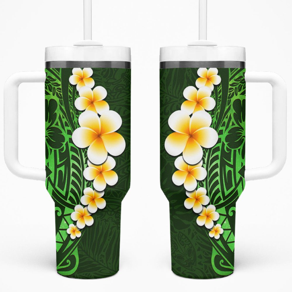 Tropical Plumeria Flowers Custom Stanley Quencher 40Oz Stainless Steel Tumbler