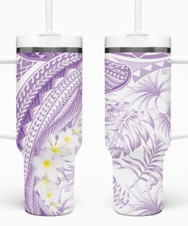 Tropical Plumeria Flowers Custom Stanley Quencher 40Oz Stainless Steel Tumbler