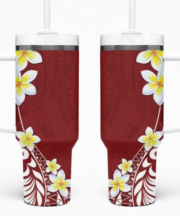 Tropical Plumeria Flowers Custom Stanley Quencher 40Oz Stainless Steel Tumbler