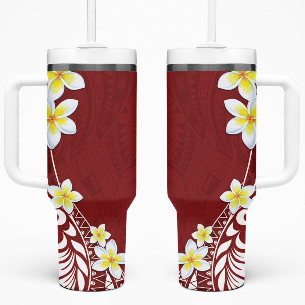 Tropical Plumeria Flowers Custom Stanley Quencher 40Oz Stainless Steel Tumbler