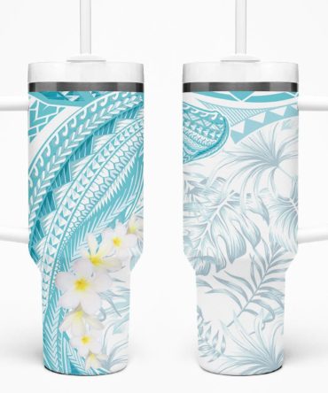 Tropical Plumeria Flowerscustom Stanley Quencher 40Oz Stainless Steel Tumbler