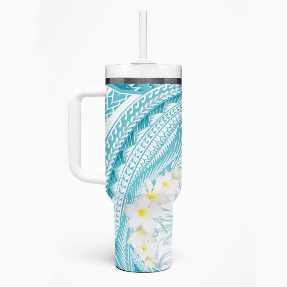 Tropical Plumeria Flowerscustom Stanley Quencher 40Oz Stainless Steel Tumbler - Image 2