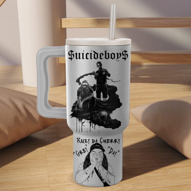 $Uicideboy$ Music Custom Stanley Quencher 40Oz Stainless Steel - Image 3