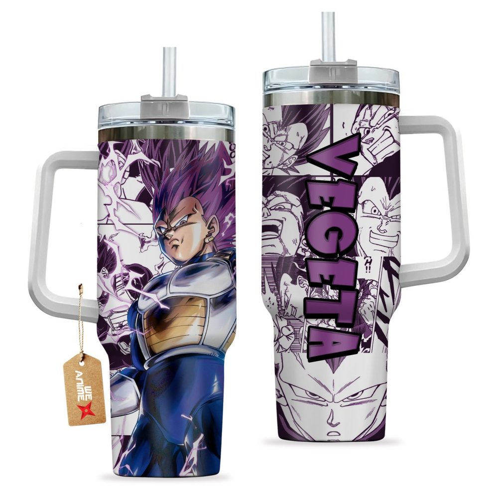 Vegeta Ultra Ego Dragon Ball Z Anime Custom Stanley Quencher 40Oz Stainless Steel Tumbler - Image 2