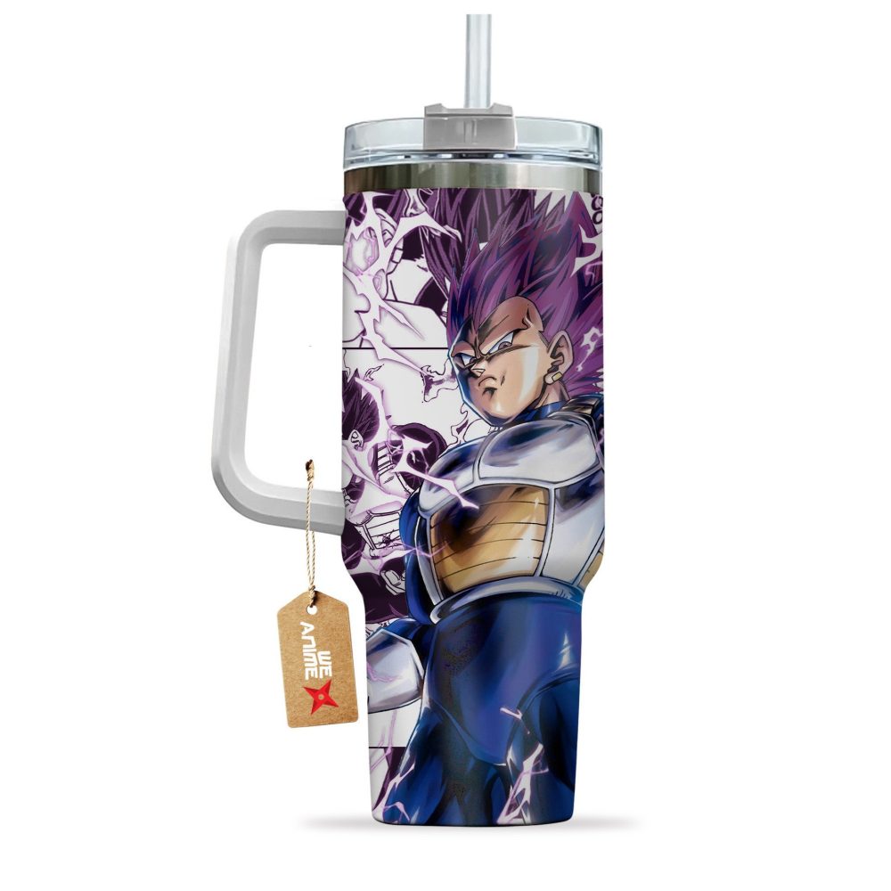 Vegeta Ultra Ego Dragon Ball Z Anime Custom Stanley Quencher 40Oz Stainless Steel Tumbler - Image 4