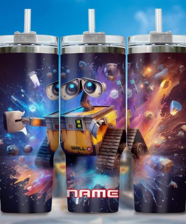 Wall E And Eve Movies Custom Stanley Quencher 40Oz Stainless Steel Tumbler With Handle