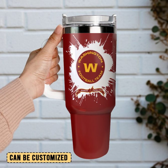 Washington Football Team Sports Custom Stanley Quencher 40Oz Stainless Steel Tumbler With Handle - Image 3