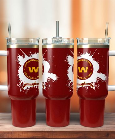 Washington Football Team Sports Custom Stanley Quencher 40Oz Stainless Steel Tumbler With Handle