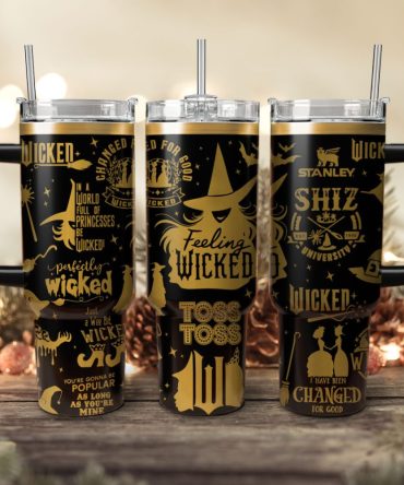 Wicked Movies Custom Stanley Quencher 40Oz Stainless Steel Tumbler With Handle