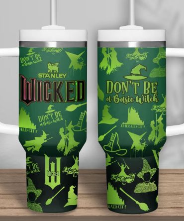 Wicked Movies Custom Stanley Quencher 40Oz Stainless Steel Tumbler With Handle