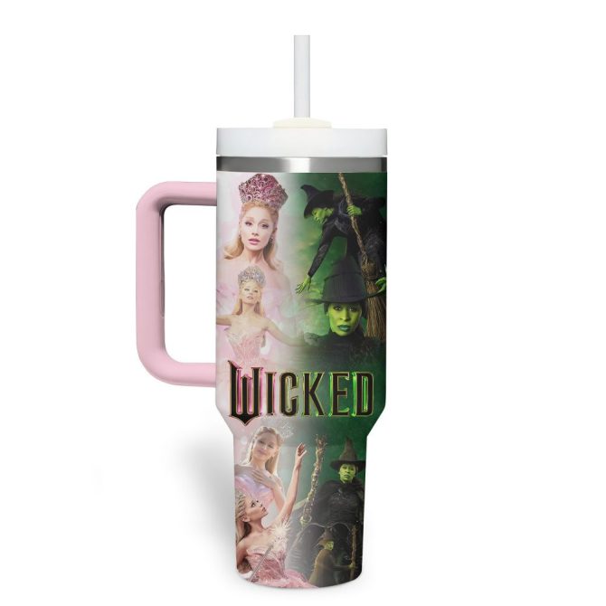 Wicked Movies Custom Stanley Quencher 40Oz Stainless Steel Tumbler With Handle - Image 3