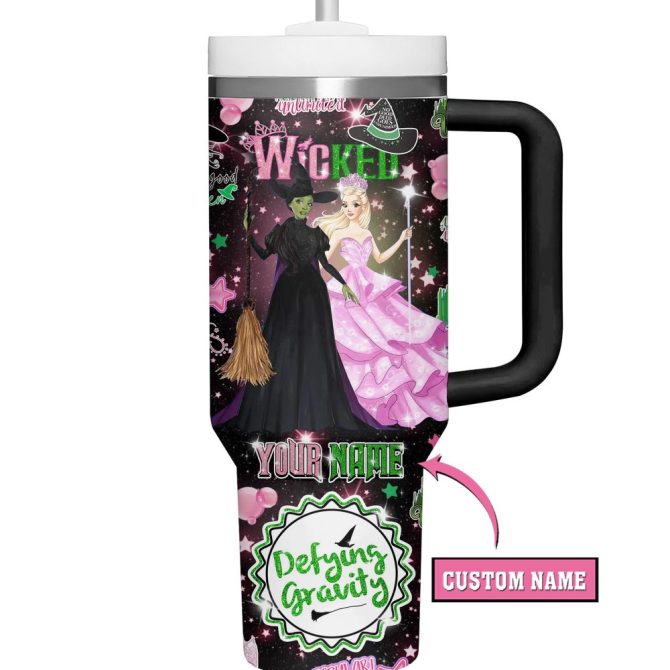 Wicked Movies Custom Stanley Quencher 40Oz Stainless Steel Tumbler With Handle - Image 2