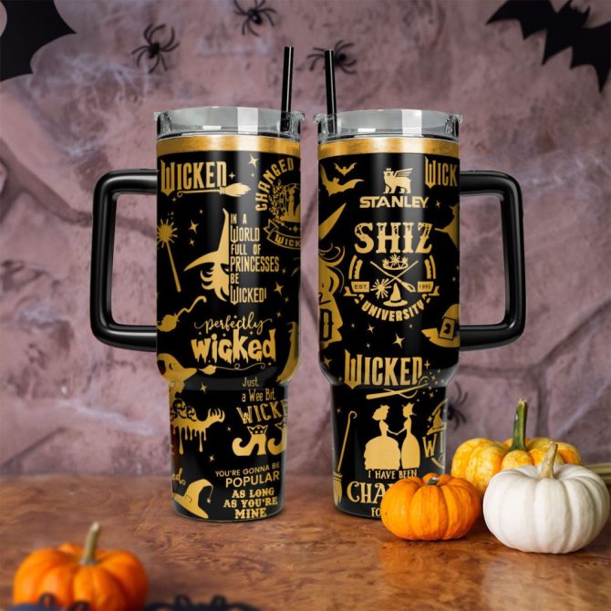 Wicked Movies Custom Stanley Quencher 40Oz Stainless Steel Tumbler With Handle - Image 2