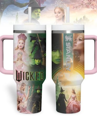 Wicked Movies Custom Stanley Quencher 40Oz Stainless Steel Tumbler With Handle