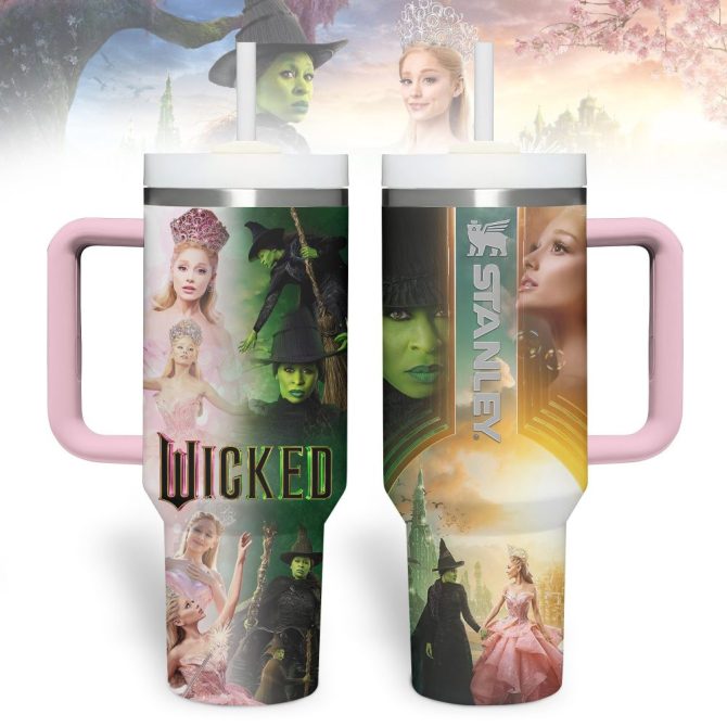 Wicked Movies Custom Stanley Quencher 40Oz Stainless Steel Tumbler With Handle