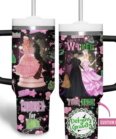 Wicked Movies Custom Stanley Quencher 40Oz Stainless Steel Tumbler With Handle