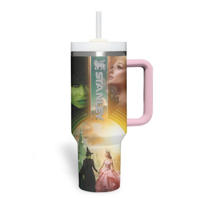 Wicked Movies Custom Stanley Quencher 40Oz Stainless Steel Tumbler With Handle - Image 4