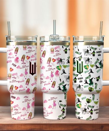 Wicked Movies Custom Stanley Quencher 40Oz Stainless Steel Tumbler With Handle