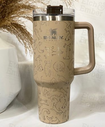 Wiener Dog Custom Stanley Quencher 40Oz Stainless Steel Tumbler