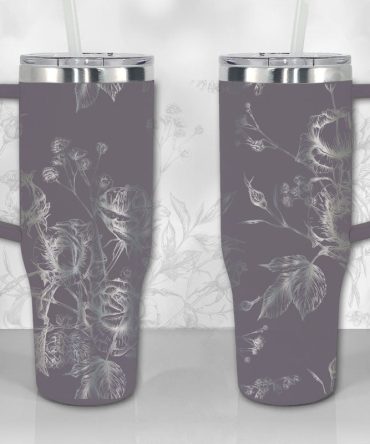 Wild Roses And Flowerscustom Stanley Quencher 40Oz Stainless Steel Tumbler