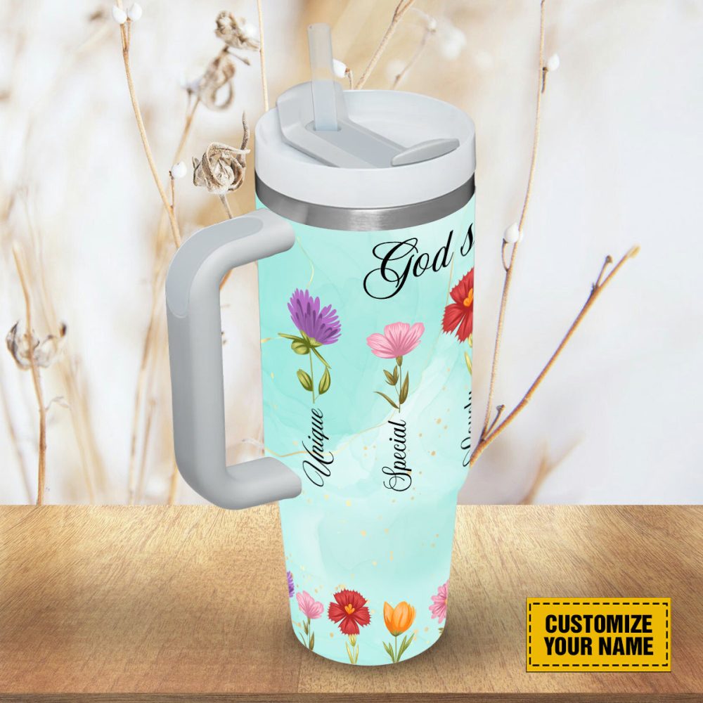 Wildflower Custom Stanley Quencher 40Oz Stainless Steel Tumbler With Handle - Image 5