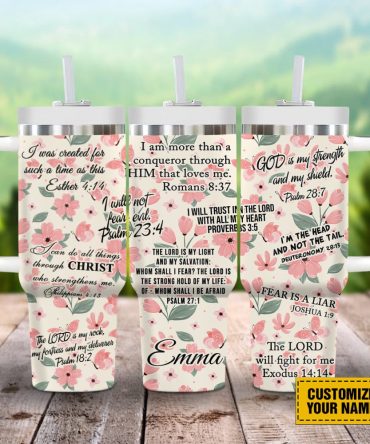 Wildflower Pattern Faith Custom Stanley Quencher 40Oz Stainless Steel Tumbler With Handle
