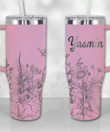 Wildflowers Custom Stanley Quencher 40Oz Stainless Steel Tumbler
