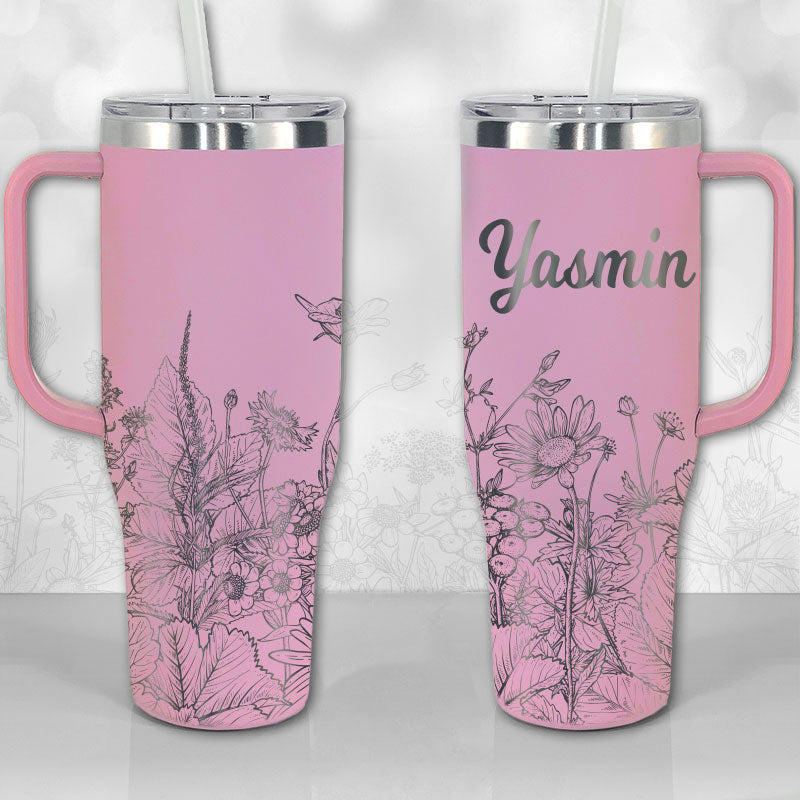 Wildflowers Custom Stanley Quencher 40Oz Stainless Steel Tumbler