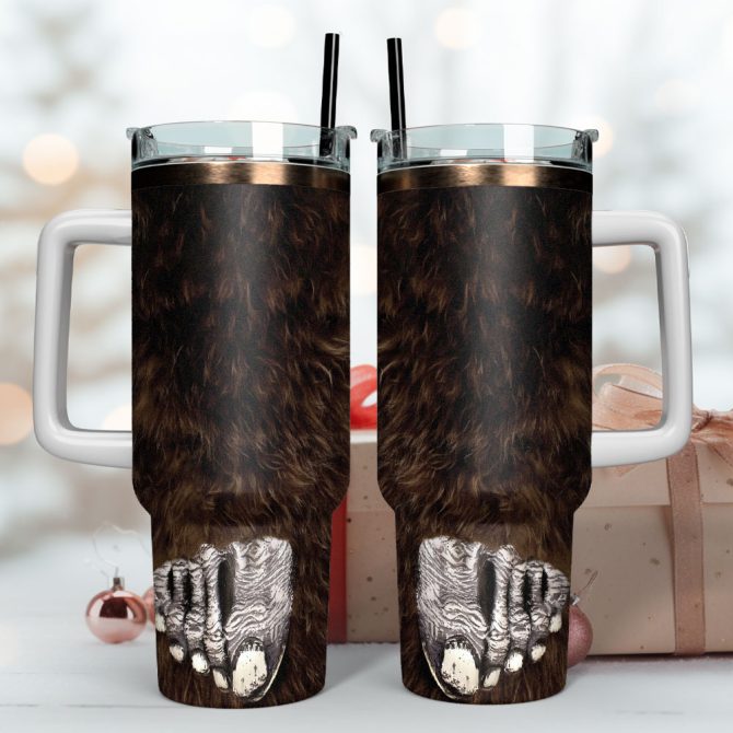 Wildlife Bigfoot Custom Stanley Quencher 40Oz Stainless Steel Tumbler With Handle - Image 4