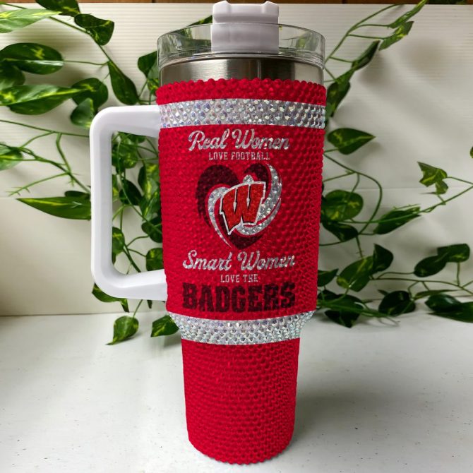 Wisconsin Badgers Ncaa Custom Stanley Quencher 40Oz Stainless Steel Tumbler With Handle - Image 3