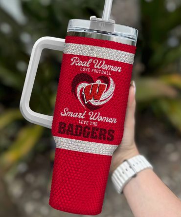 Wisconsin Badgers Ncaa Custom Stanley Quencher 40Oz Stainless Steel Tumbler With Handle
