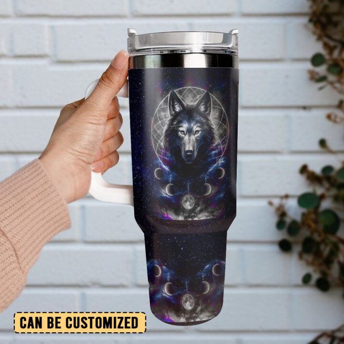 Wolfs Art Custom Stanley Quencher 40Oz Stainless Steel Tumbler With Handle - Image 3