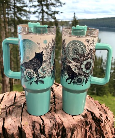 Wolf’S Flowers Custom Stanley Quencher 40Oz Stainless Steel Tumbler