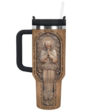 Wooden Bible Verses Custom Stanley Quencher 40Oz Stainless Steel Tumbler With Handle