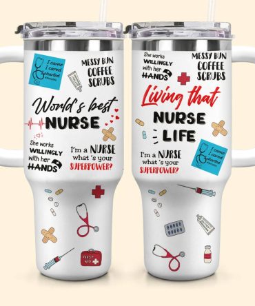 World #8217;S Best Nurse Custom Stanley Quencher 40Oz Stainless Steel Tumbler With Handle