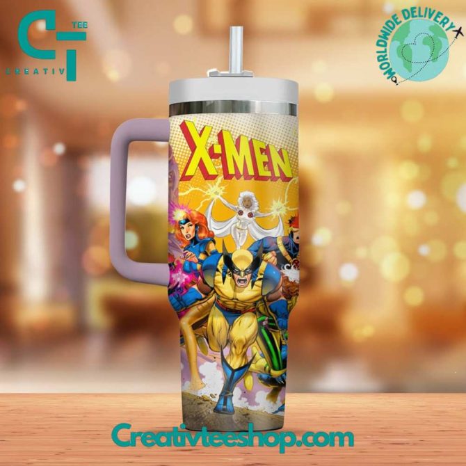 X-Men 97 Movies Custom Stanley Quencher 40Oz Stainless Steel Tumbler With Handle - Image 2
