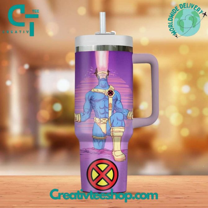 X-Men 97 Movies Custom Stanley Quencher 40Oz Stainless Steel Tumbler With Handle - Image 3