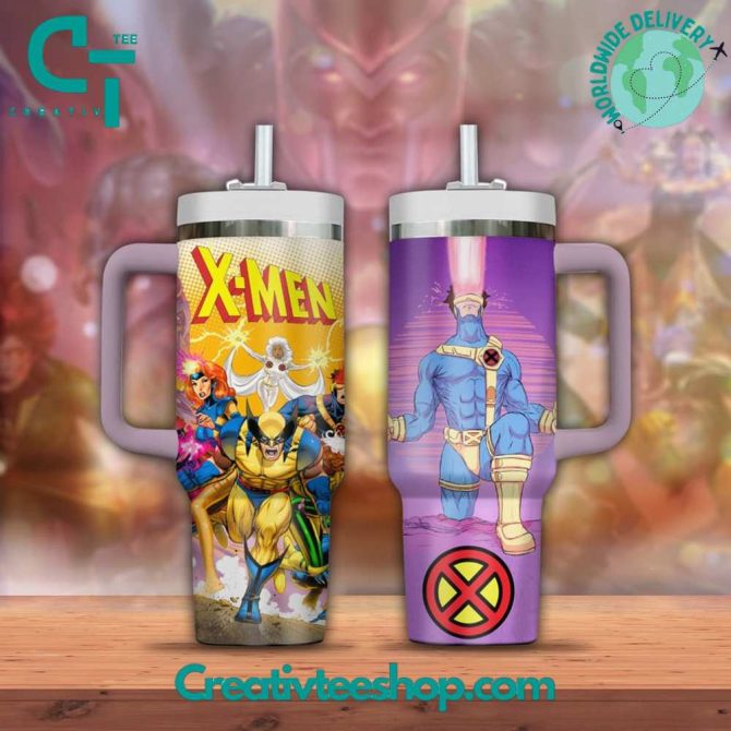 X-Men 97 Movies Custom Stanley Quencher 40Oz Stainless Steel Tumbler With Handle