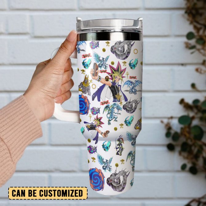 Yu-Gi-Oh! Duel Links Games Custom Stanley Quencher 40Oz Stainless Steel Tumbler With Handle - Image 3