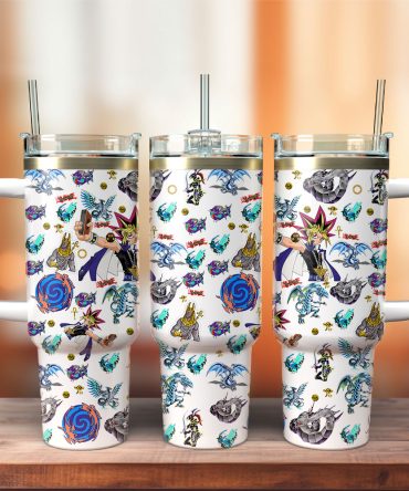 Yu-Gi-Oh! Duel Links Games Custom Stanley Quencher 40Oz Stainless Steel Tumbler With Handle