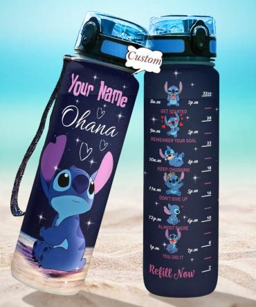 Custom 32Oz Water Bottle With Cute Character & Motivational Time Markers - Personalized Name - Perfect For Kids & Adults - Stay Hydrated!