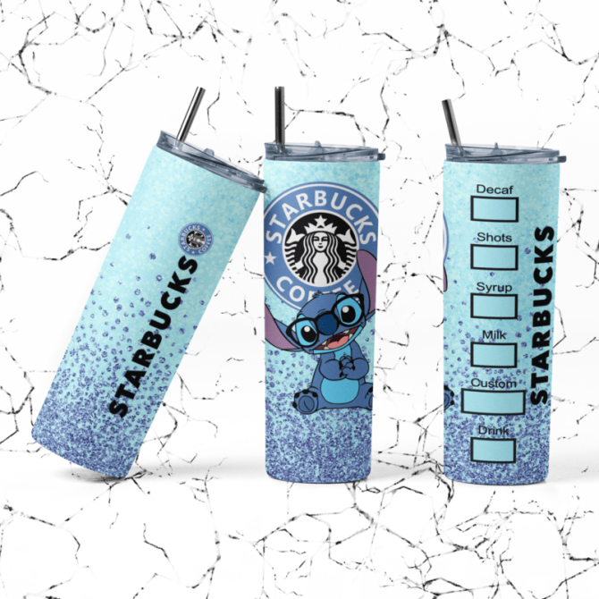 Stitch Starbucks Tumbler Cup 20Oz -Ohana Means Family - Insulated Stainless Steel Travel Mug For Kids & Adults