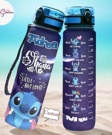 Custom 32Oz Water Bottle With Cute Cartoon Design, Motivational Time Markers, Leakproof Lid – Perfect For Kids & Adults, Stay Hydrated!