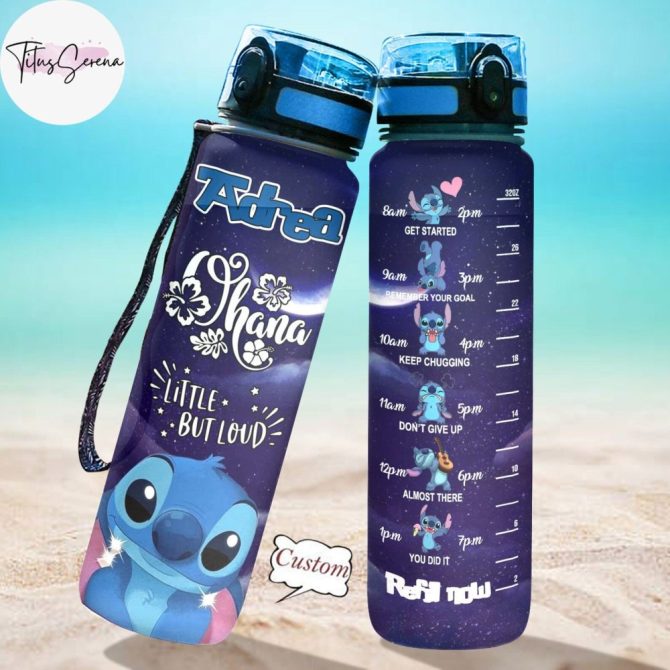Custom 32Oz Water Bottle With Cute Cartoon Design, Motivational Time Markers, Leakproof Lid – Perfect For Kids & Adults, Stay Hydrated!