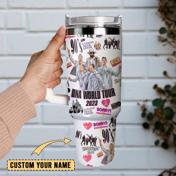 Dna World Tour Backstreet Boys Custom Stanley Quencher 40Oz Stainless Steel Tumbler With Handle - Image 2