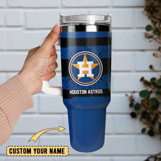 Houston Astros Baseball Mlb Sport Custom Stanley Quencher 40Oz Stainless Steel Tumbler With Handle - Image 2