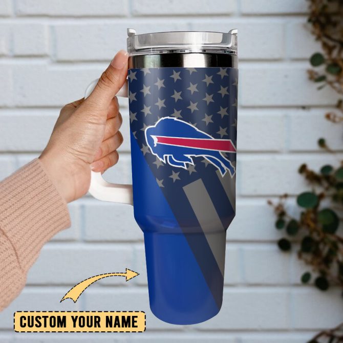 Buffalo Bills Football Nfl Sport Custom Stanley Quencher 40Oz Stainless Steel Tumbler With Handle - Image 2