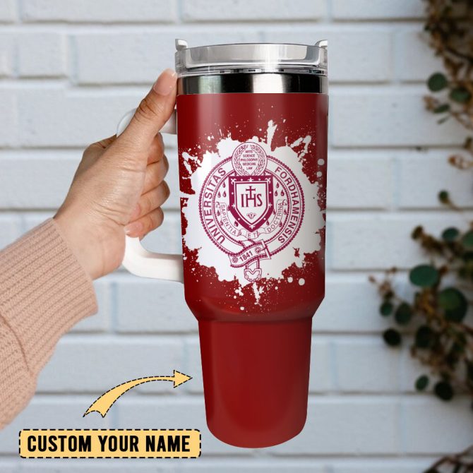 Fordham University Custom Stanley Quencher 40Oz Stainless Steel Tumbler With Handle - Image 2