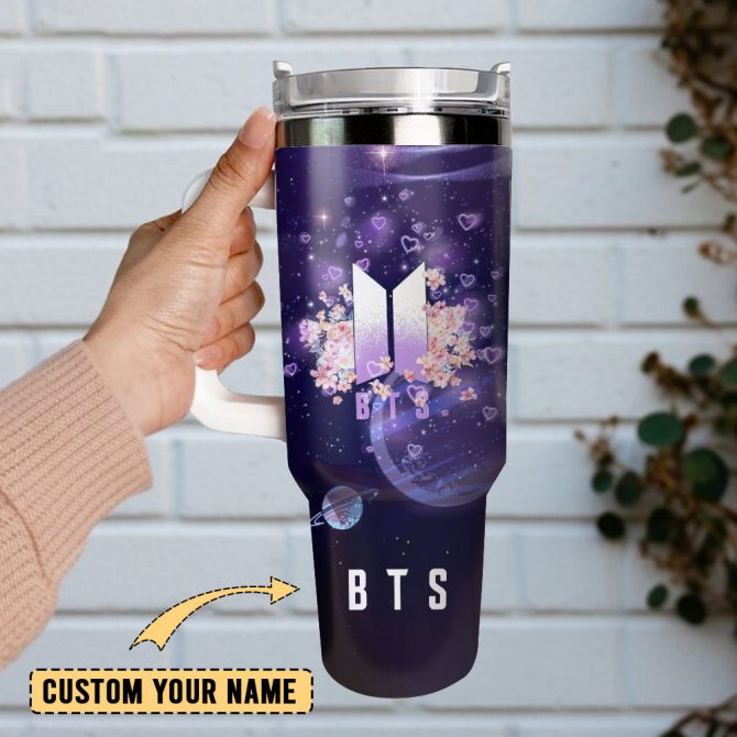 Bts Music Custom Stanley Quencher 40Oz Stainless Steel Tumbler With Handle - Image 2